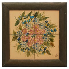 Opera d'arte in ceramica dipinta a mano di Diaz Costa, circa 1960