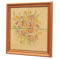Opera d'arte in ceramica dipinta a mano di Diaz COSTA, circa 1960