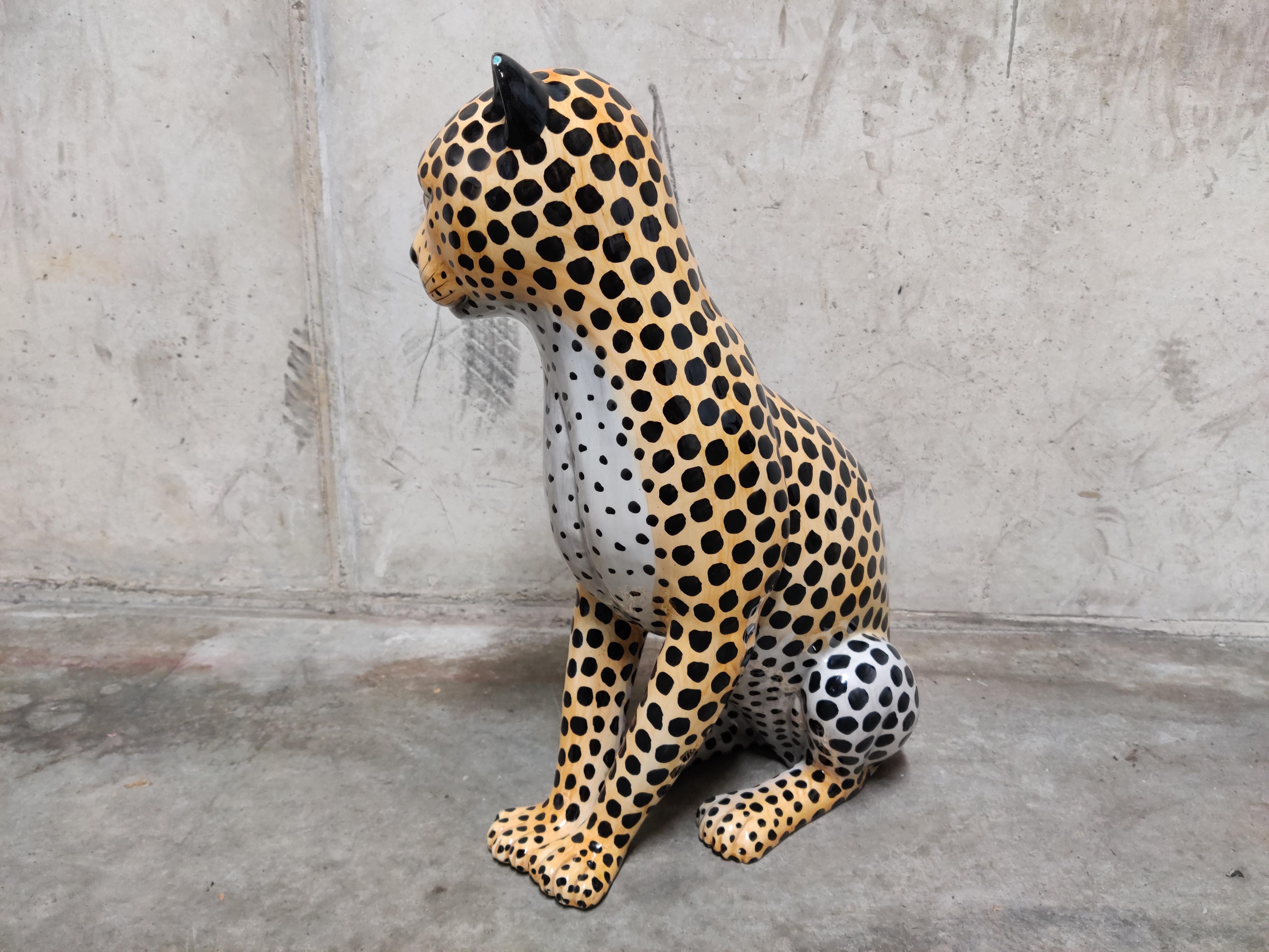 italian ceramic leopard