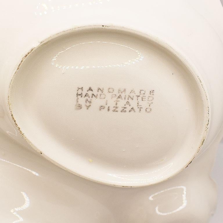 Keramik Servierplatte mit handbemaltem Erdbeermotiv aus Keramik, Italien (Italienisch) im Angebot