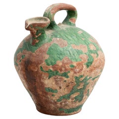 Ceramic Hand Painted Traditional Spanish Jug, circa 1960