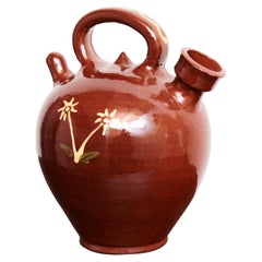 Ceramic Hand Painted Traditional Spanish Jug, circa 1960