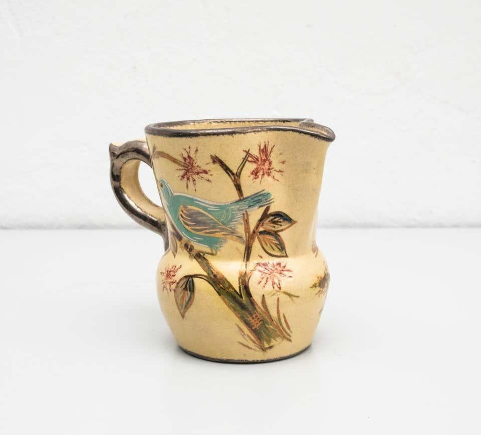 Vase en céramique peint à la main par l'artiste catalan Diaz COSTA, vers 1960 en vente 4