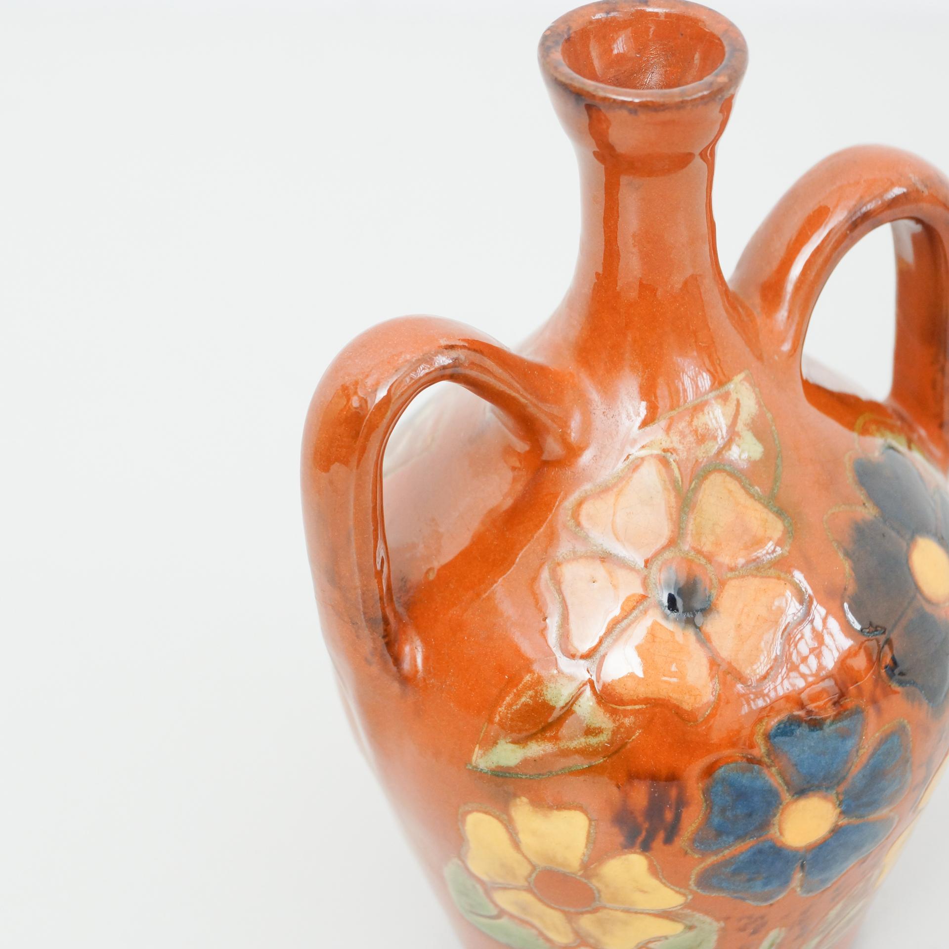 Ceramic Hand Painted Vase by Catalan Artist Diaz Costa, circa 1960 5