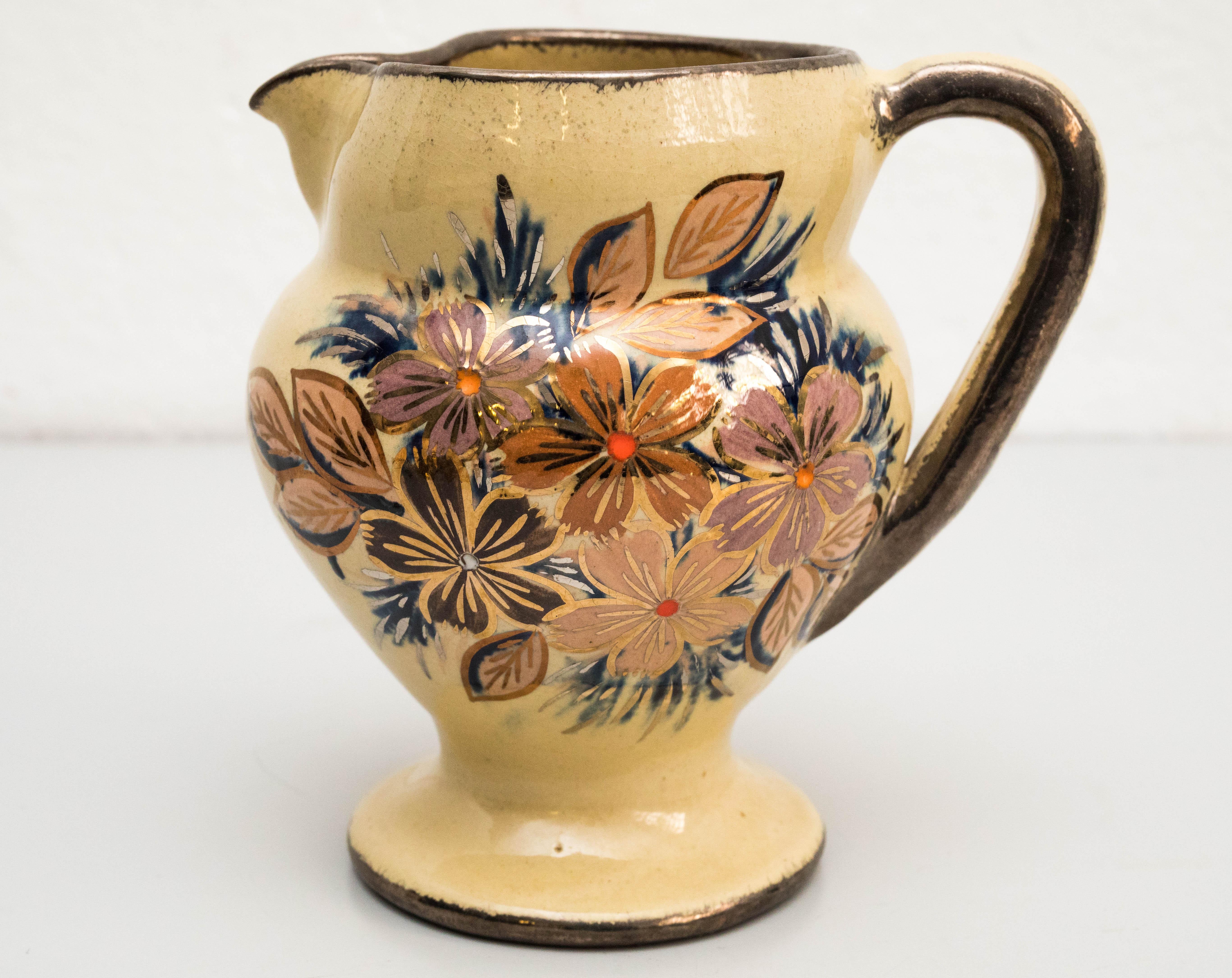 Ceramic Hand Painted Vase by Catalan Artist Diaz Costa, circa 1960 For Sale 7