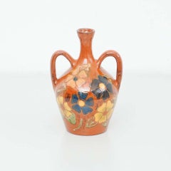 Ceramic Hand Painted Vase by Catalan Artist Diaz Costa, circa 1960