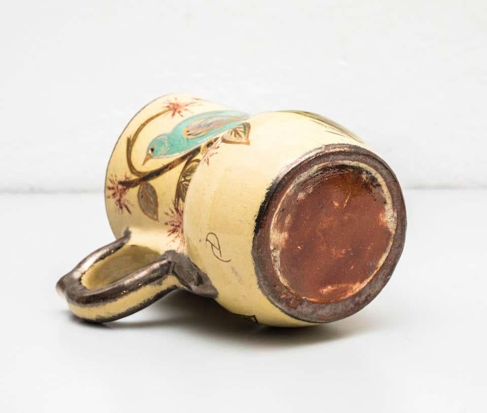 Céramique Vase en céramique peint à la main par l'artiste catalan Diaz COSTA, vers 1960 en vente