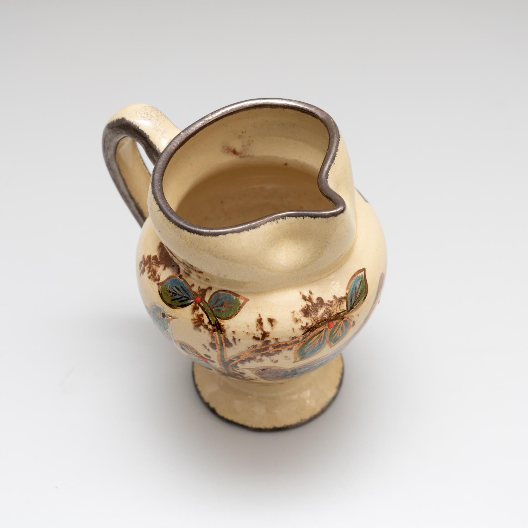 Vase en céramique peint à la main par l'artiste catalan Diaz Costa, vers 1960 en vente 1