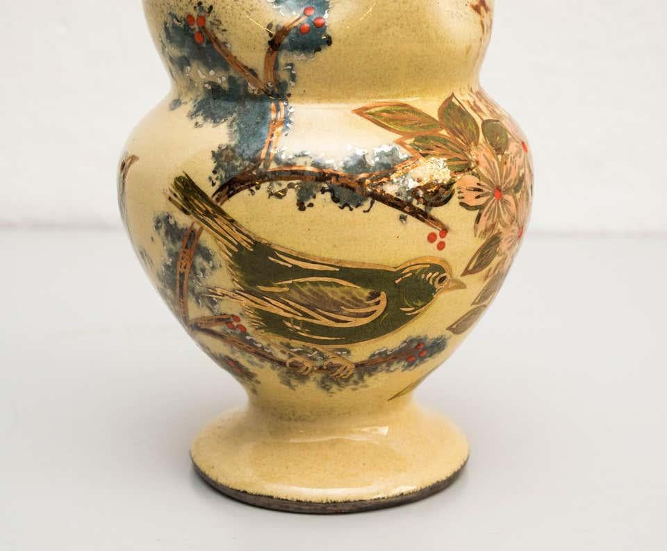 Vase en céramique peint à la main par l'artiste catalan Diaz Costa, vers 1960 en vente 1