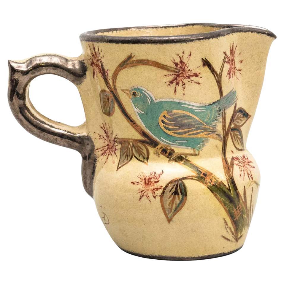 Vaso in ceramica dipinto a mano dall'artista catalano Diaz COSTA, circa 1960