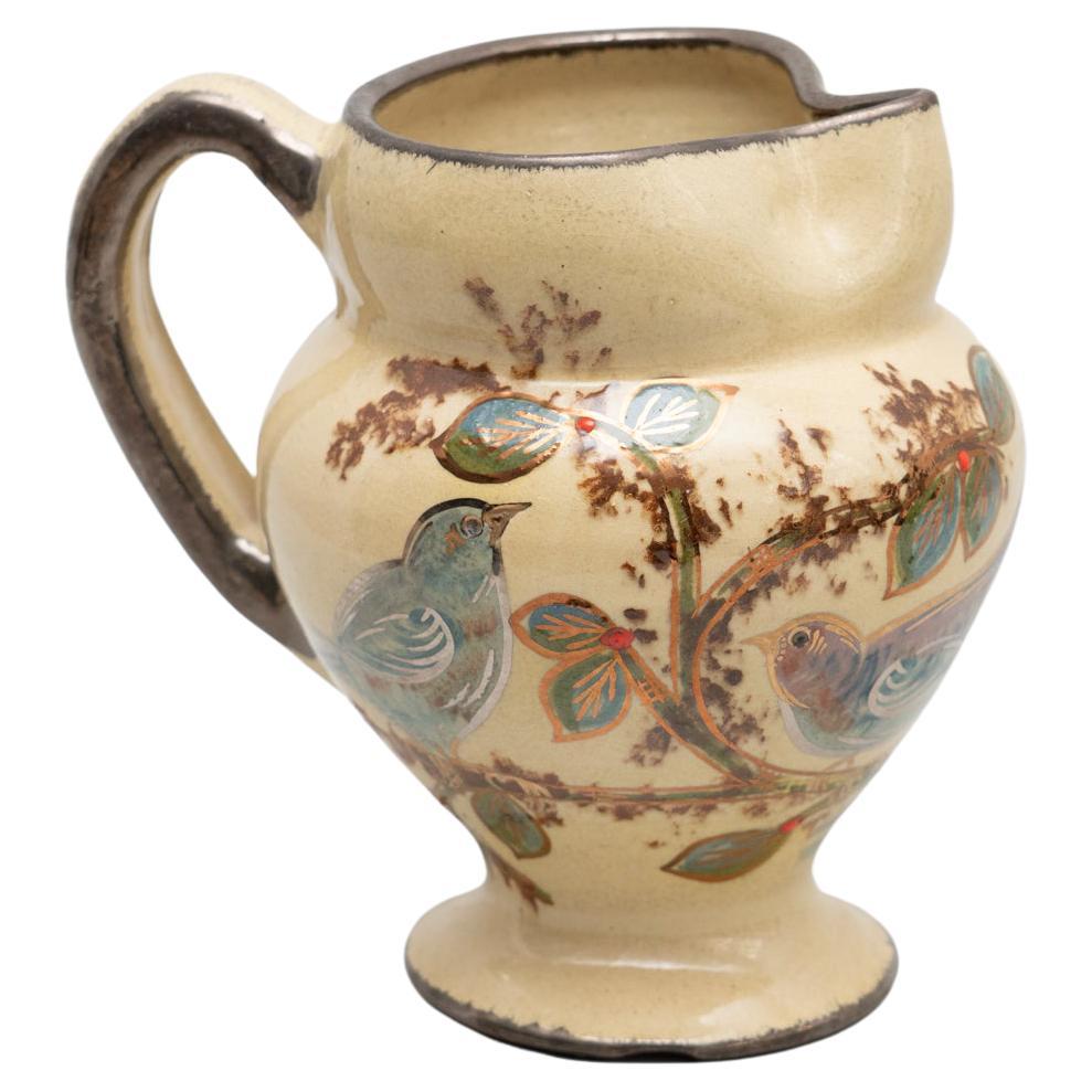 Espagnol en céramique suspendu urne mur pot 19 cm x 16 cm Handmade Ceramic Pottery 