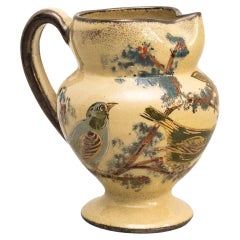Vase en céramique peint à la main par l'artiste catalan Diaz Costa, vers 1960
