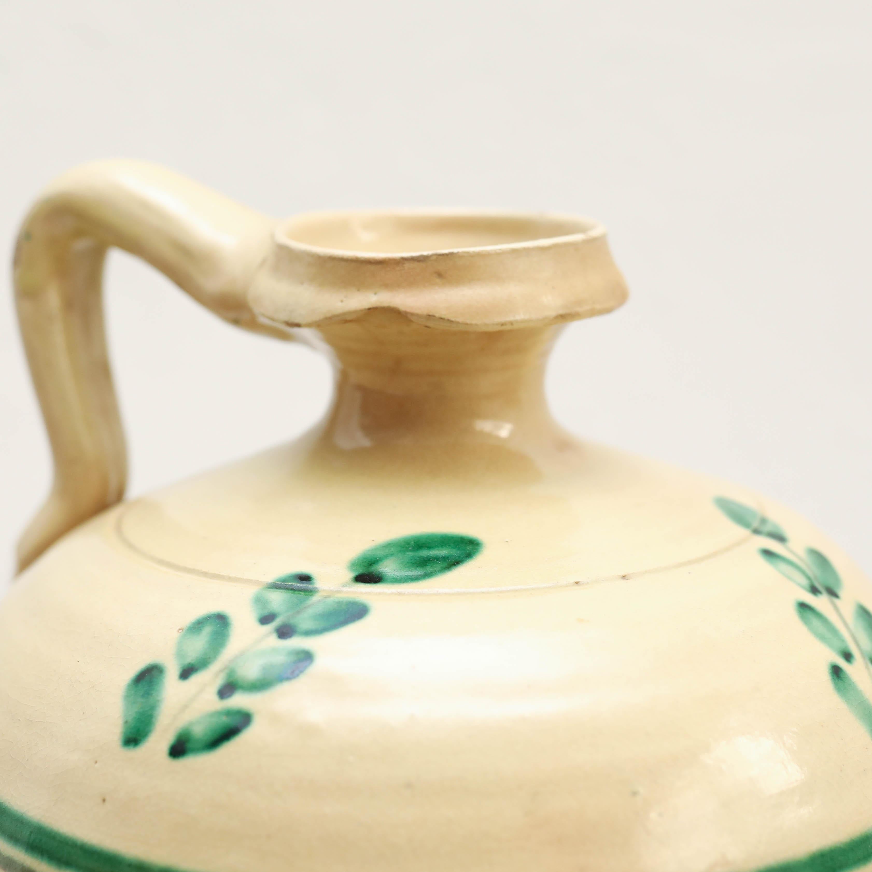 Ceramic Hand Painted Vase, circa 1960 For Sale 5