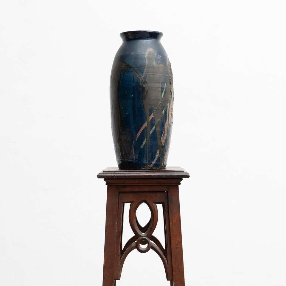 Ceramic Hand Painted Vase, circa 1960 For Sale 6