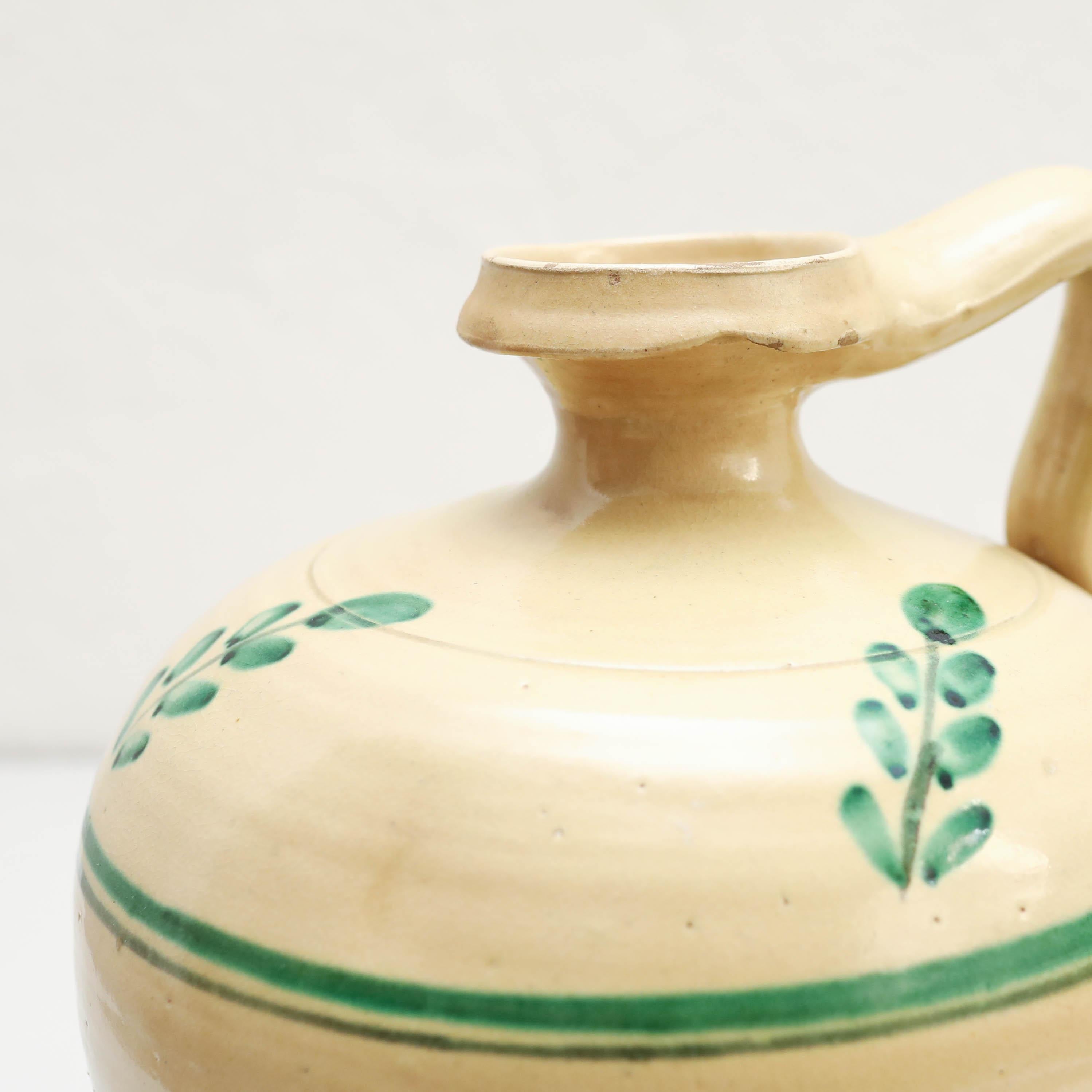 Mid-20th Century Ceramic Hand Painted Vase, circa 1960 For Sale