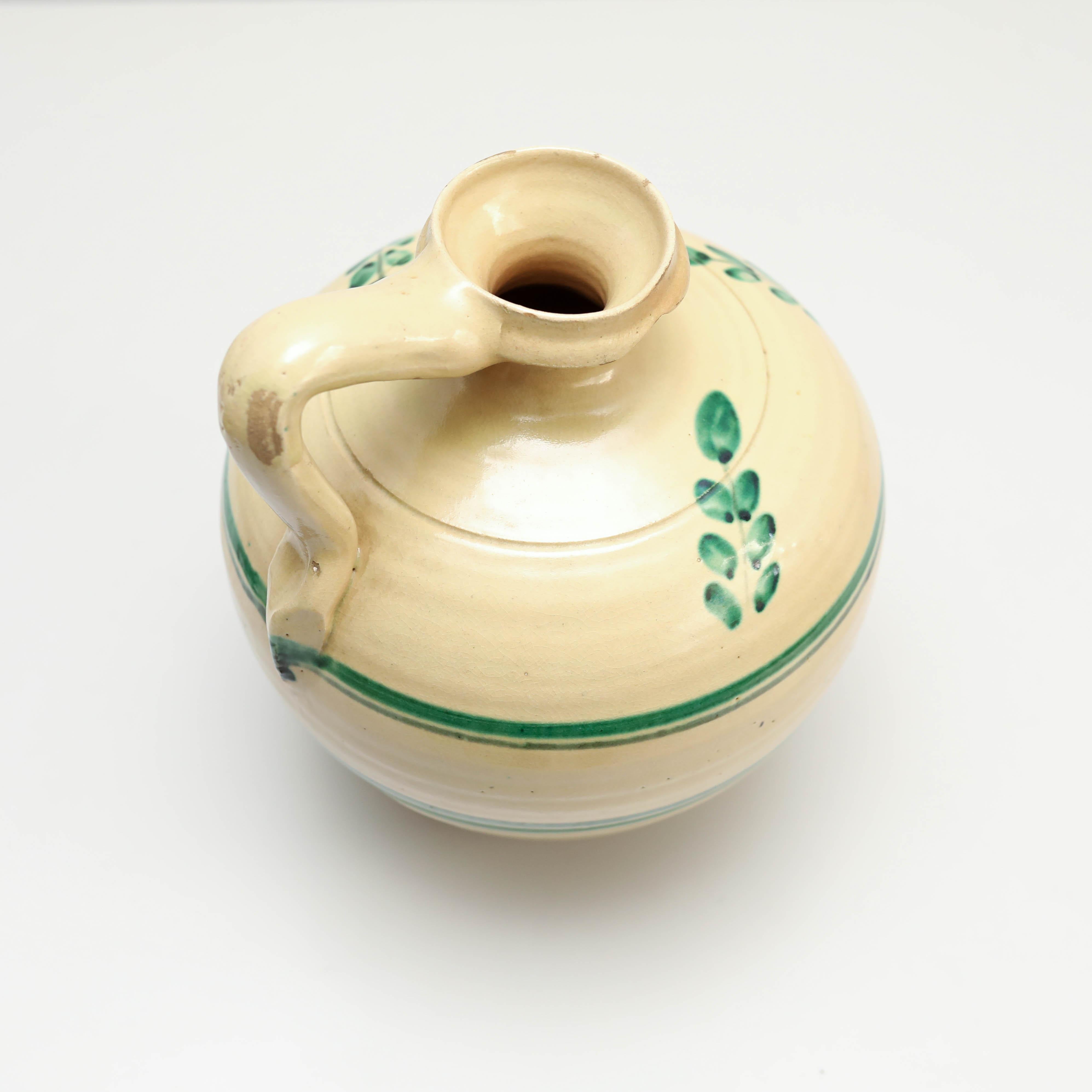 Vase en céramique peint à la main, vers 1960 en vente 1