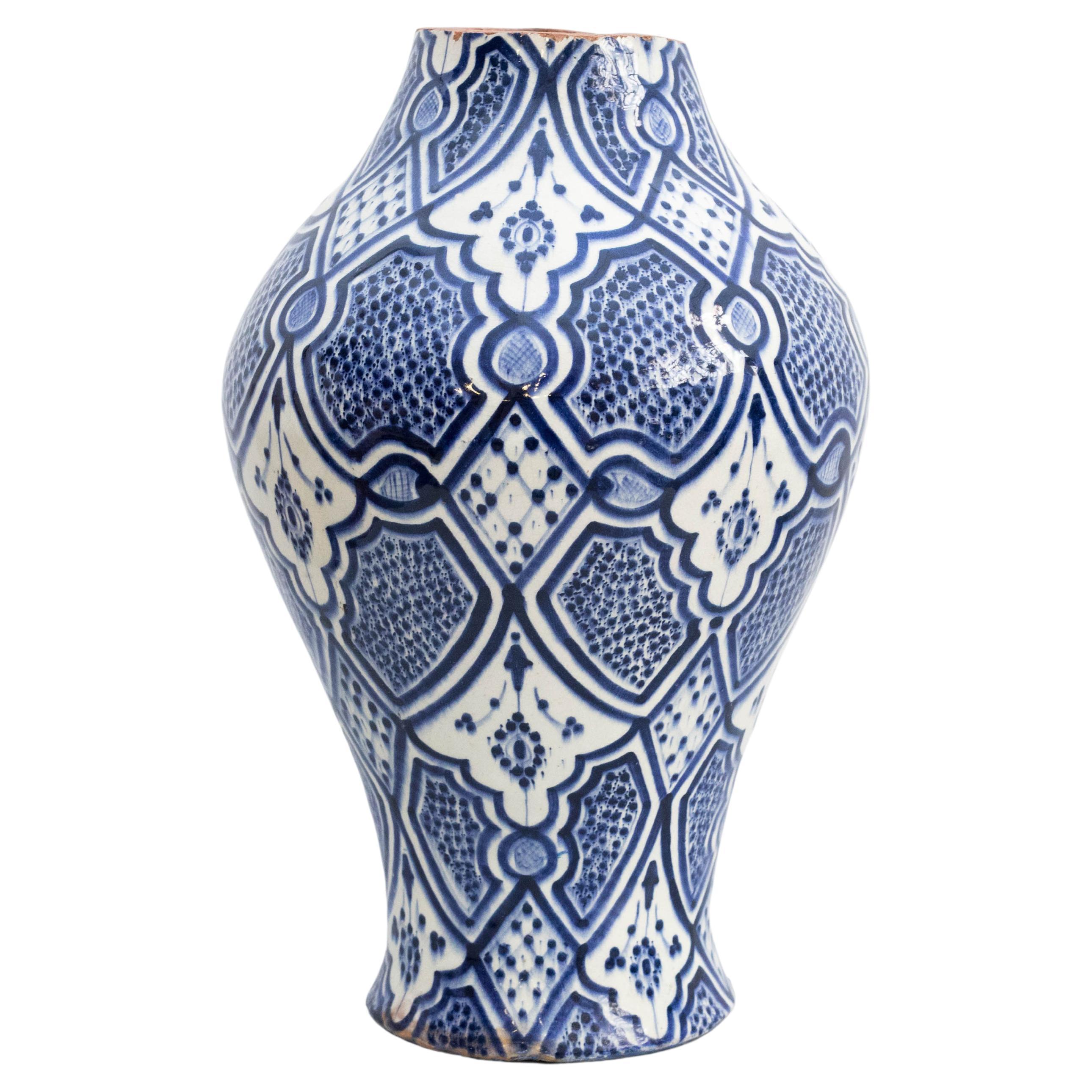 Ceramic Hand Painted Vase, circa 1960