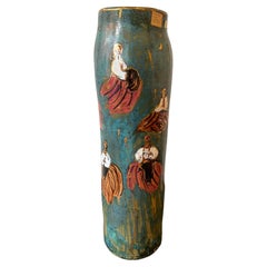 Ceramic Hand Painted Vase Of Women By Dolores De Murtas