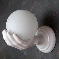 Ceramic Hand Wall Sconce, 1980s, Italy
