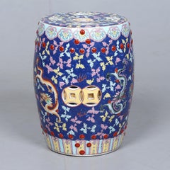 Ceramic Handmade Multicolored Chinese Garden Stool