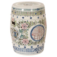 Ceramic Handmade Multicolored Chinese Garden Stool