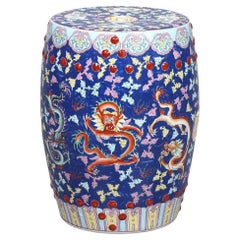 Ceramic Handmade Multicolored Chinese Garden Stool