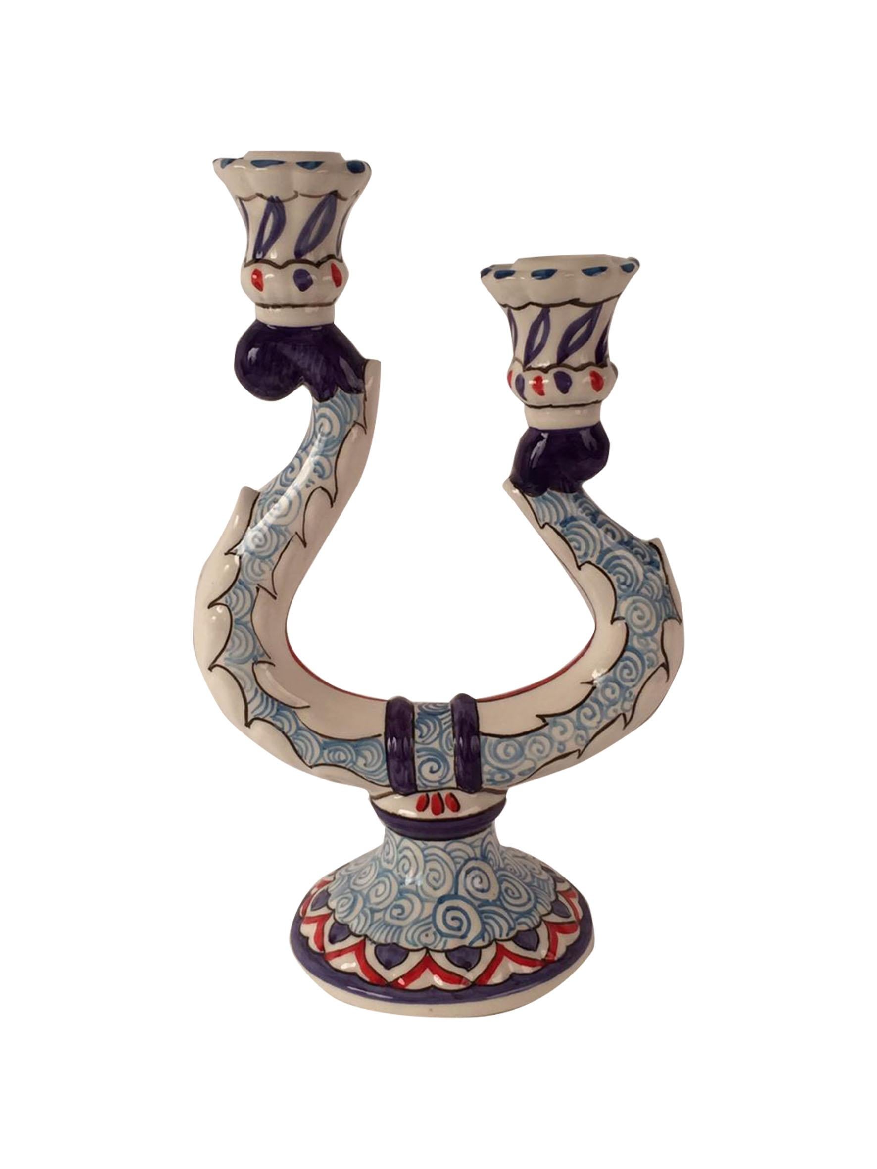 Other Ceramic Handpainted Candleholders Double