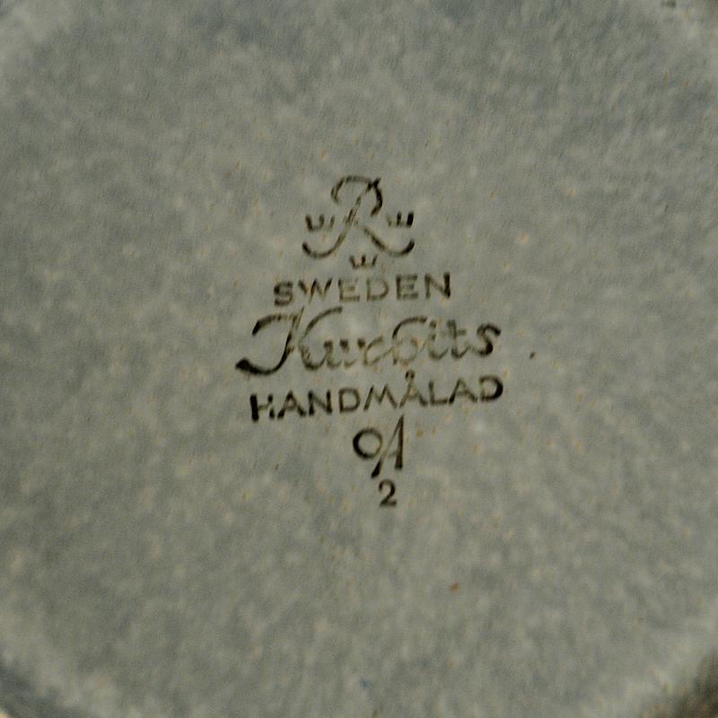 Swedish Ceramic vintage dish Kurbits by Olle Alberius for Rörstrand, Sweden 1960s