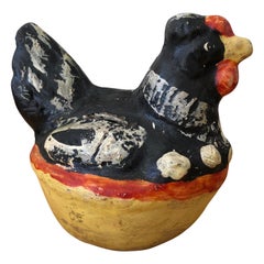Vintage Ceramic Hen Piggy Bank from Mexico, 1970s