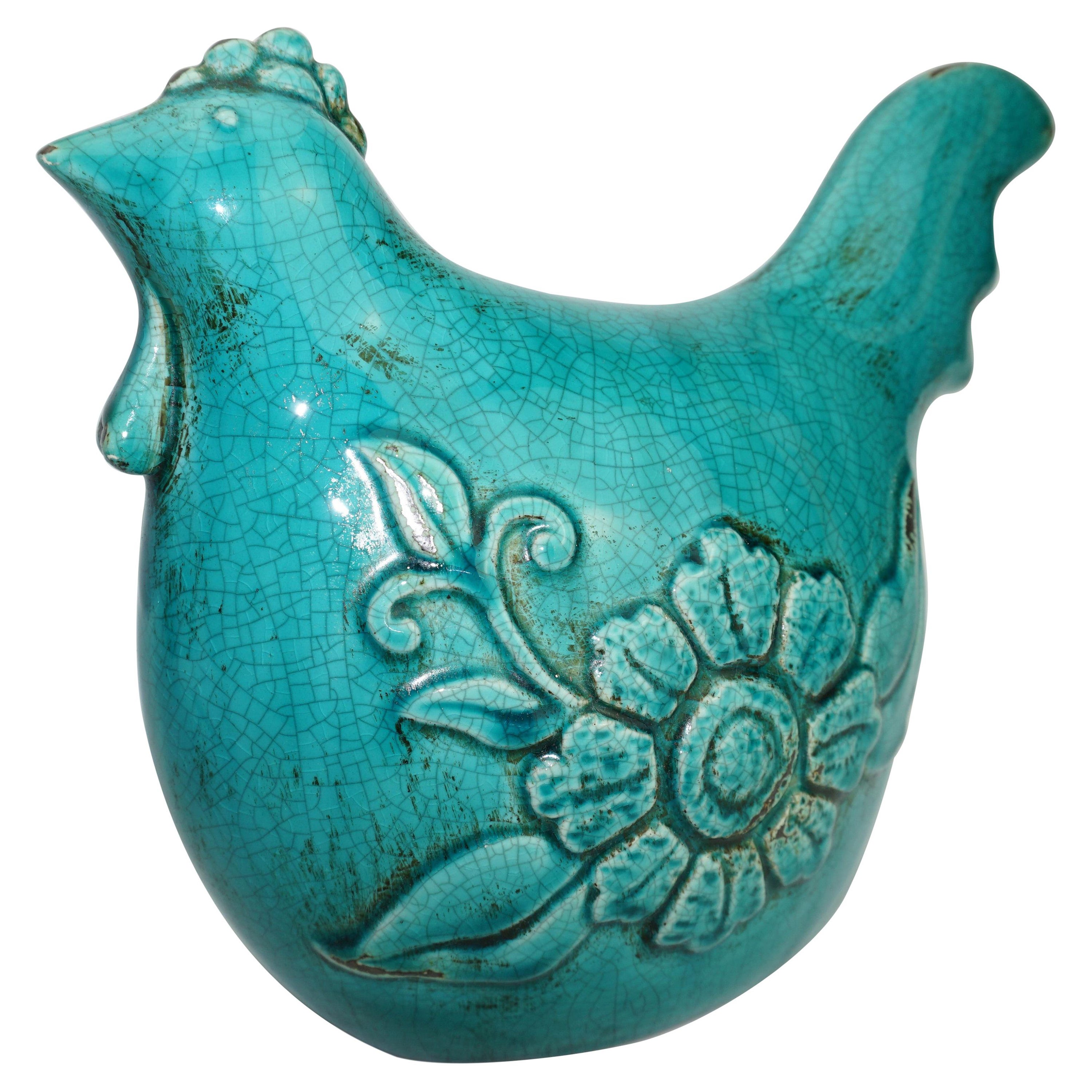 Poule en céramique, Scandinavie du milieu du siècle, Danemark, Design du milieu du siècle, C 1960