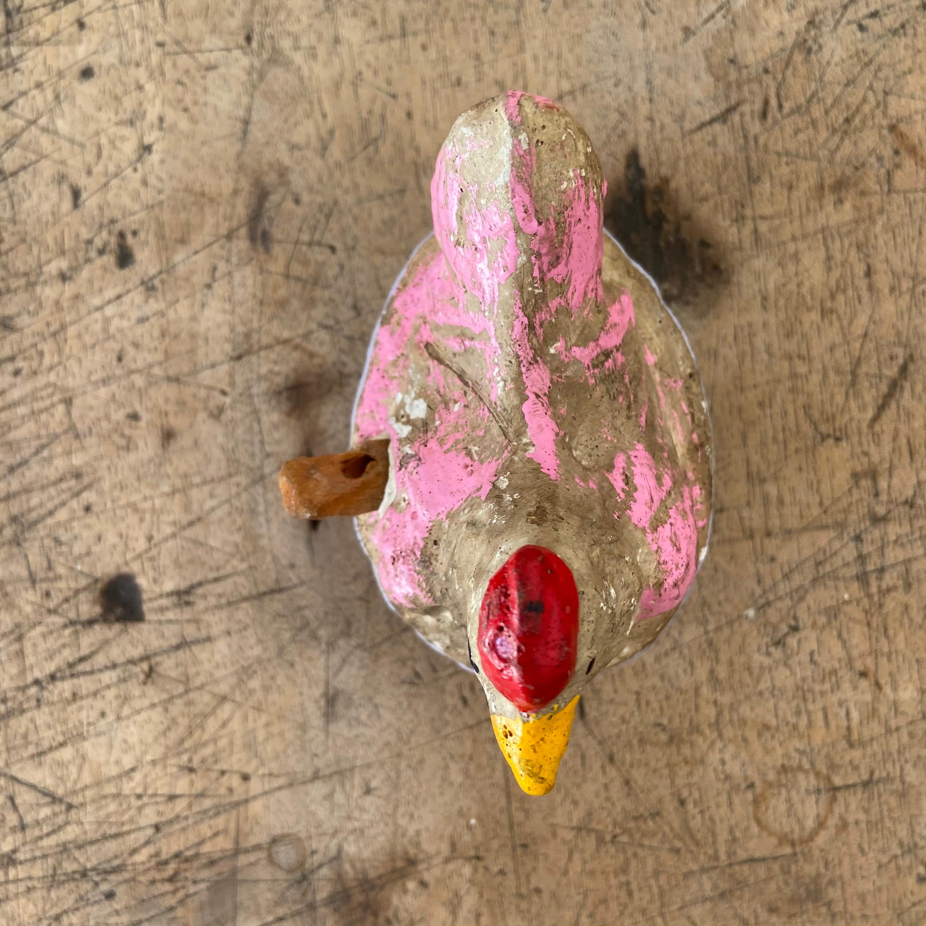 Folk Art Ceramic Hen Whistle from Mexico, 1980s For Sale