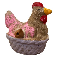 Antique Ceramic Hen Whistle from Mexico, 1980s