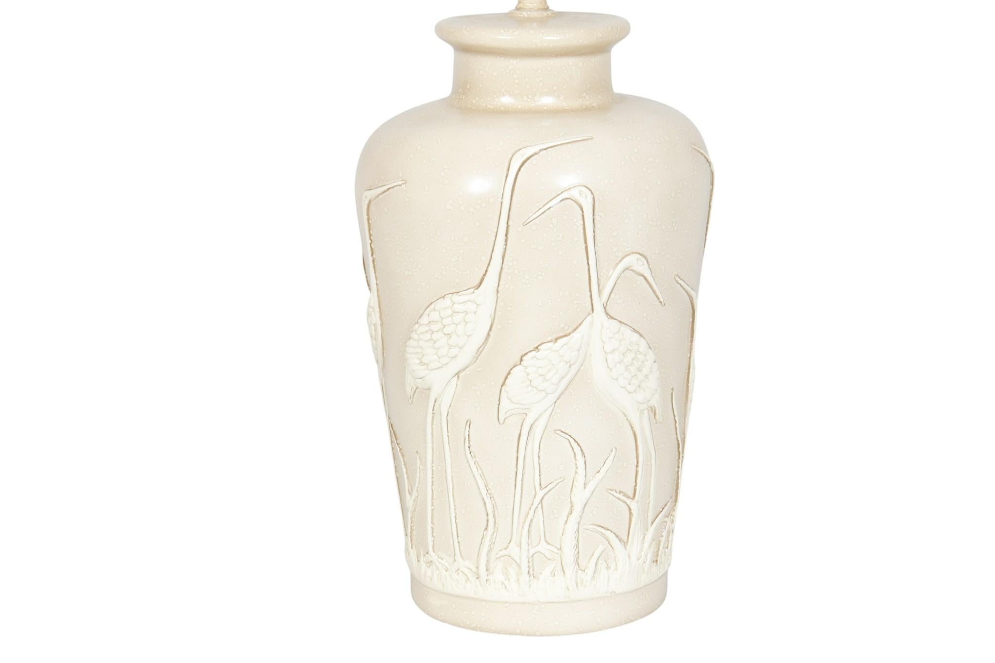 Céramique Lampe à poser Héron en céramique en vente