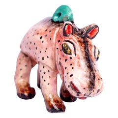 Ceramic Hippo Ornament  , hand made in South Africa