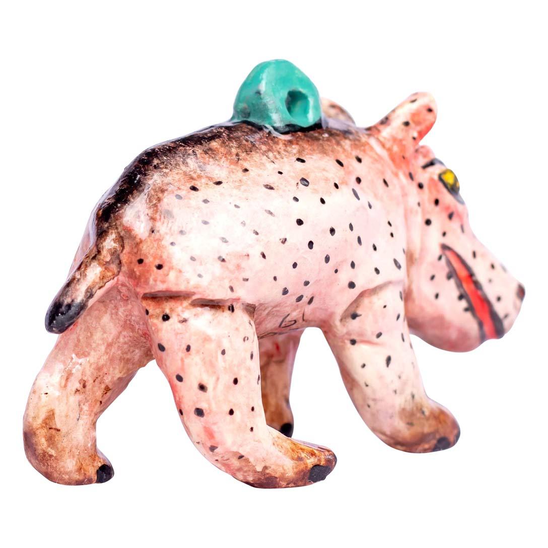 Hand-Painted Ceramic Hippo Ornament  , hand made in South Africa