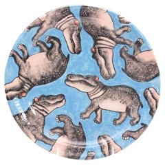 Assiette Hippo en céramique, main  Fabriqué en Afrique du Sud