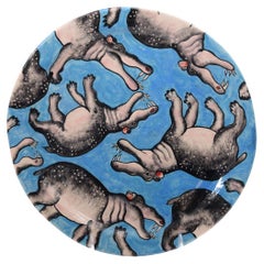 Assiette Hippo en céramique, main  Fabriqué en Afrique du Sud