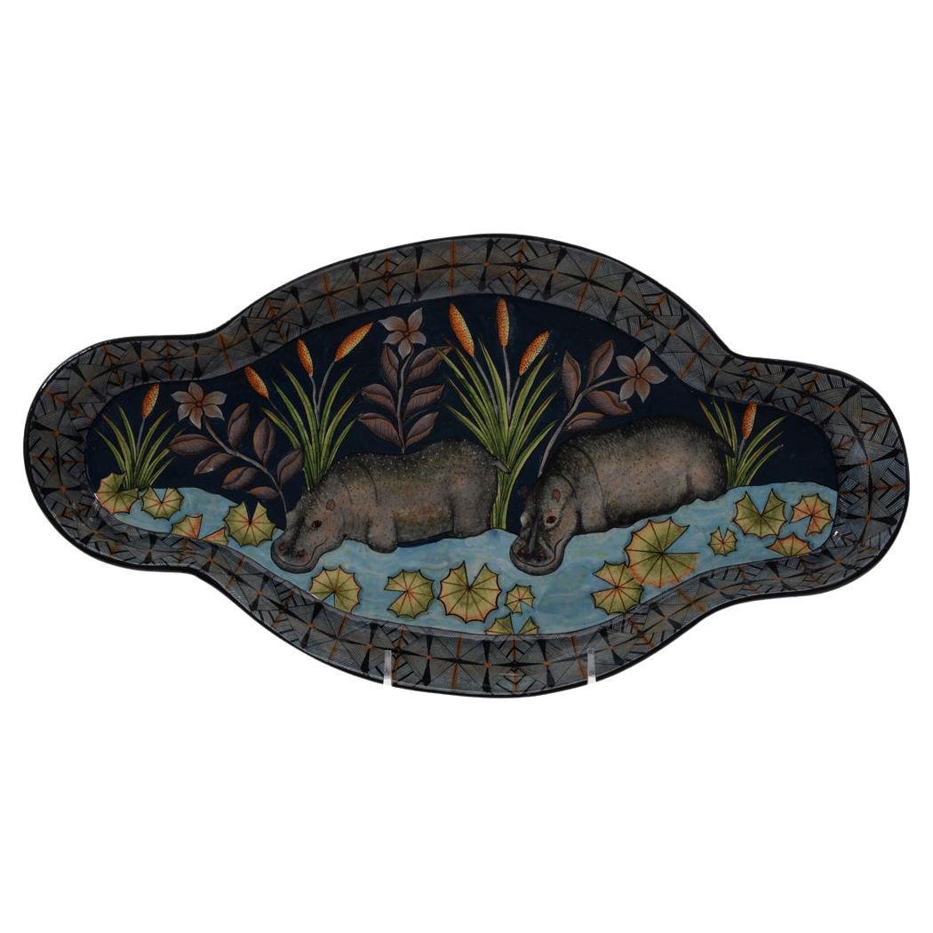 Ceramic Hippo Tray , hand made in South Africa