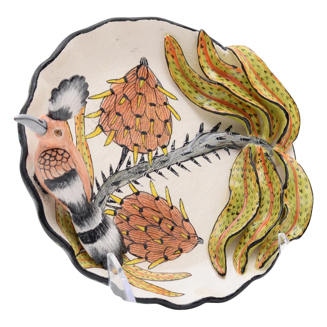 South African Ceramic Hoopoe Coin  Dish , hand made in South Africa