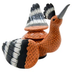 Ceramic  Hoopoe Jewelry Box  , hand made in South Africa