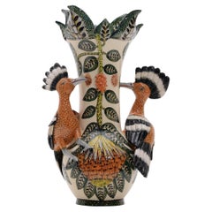Vaso per upupa in ceramica, realizzato a mano in Sudafrica