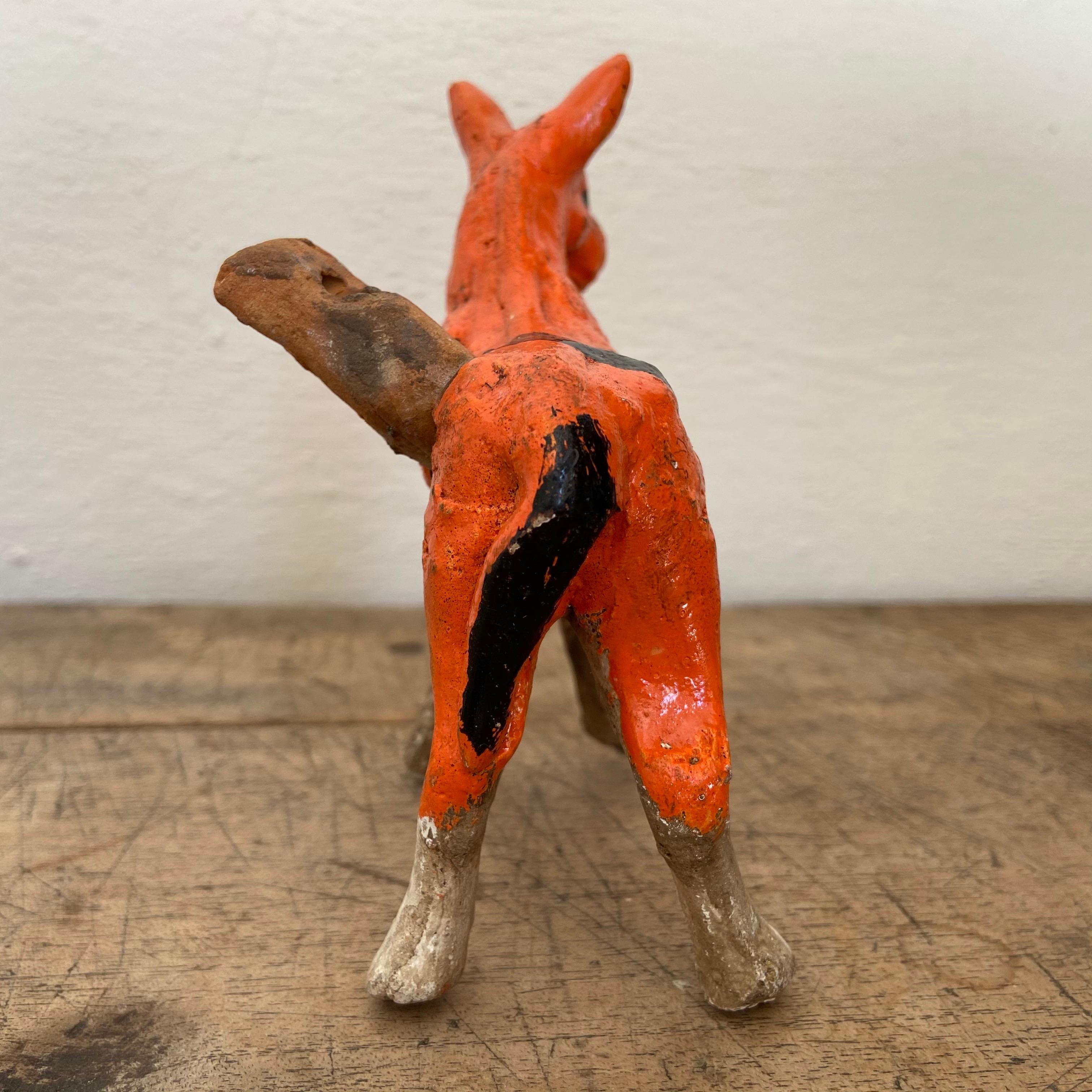 Folk Art Ceramic Horse Figure Whistle from Mexico, 1980s
