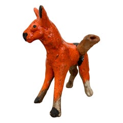 Keramik-Pferdfiguren-Hut aus Mexiko, 1980er Jahre