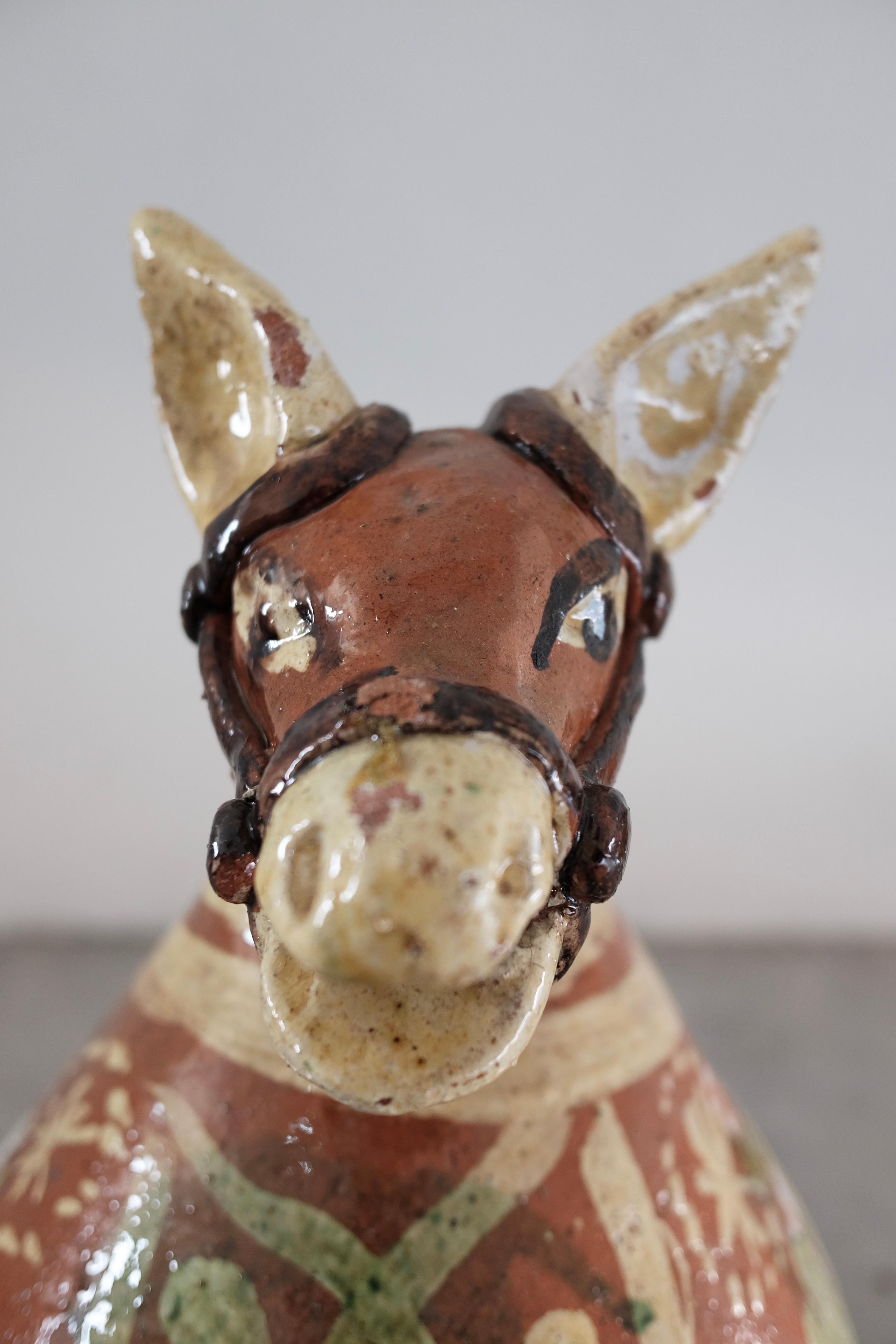 Paint Ceramic Horse Pitchers from Metepec, State of Mexico, 1980s