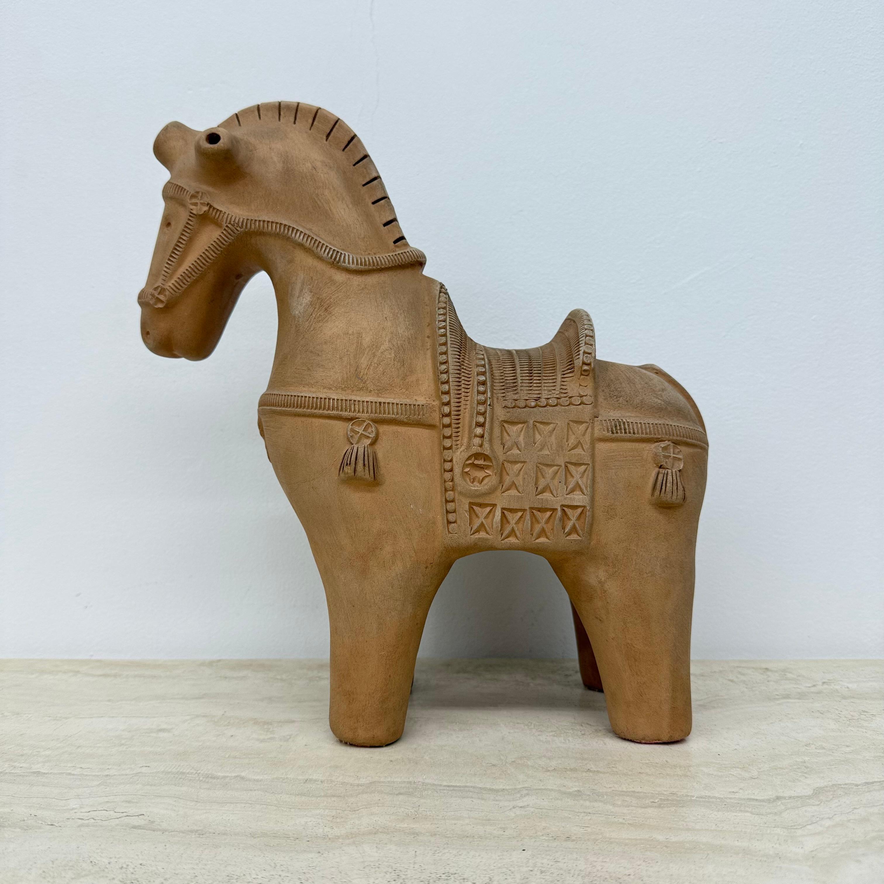 Keramische Pferdeskulptur von Aldo Londi für Bitossi Fiorentino, 1960 (Moderne der Mitte des Jahrhunderts) im Angebot