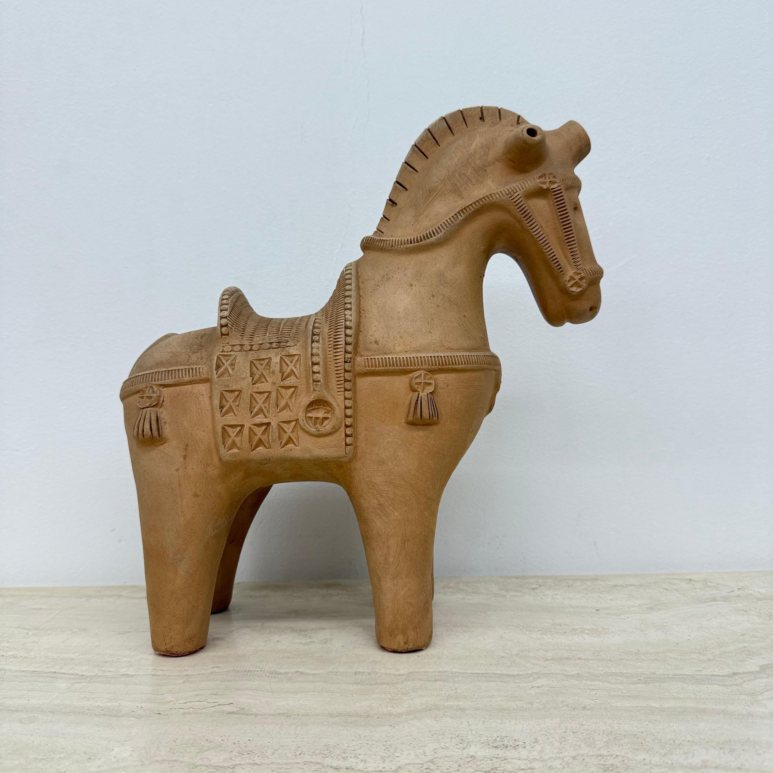 Keramische Pferdeskulptur von Aldo Londi für Bitossi Fiorentino, 1960 (Mitte des 20. Jahrhunderts) im Angebot