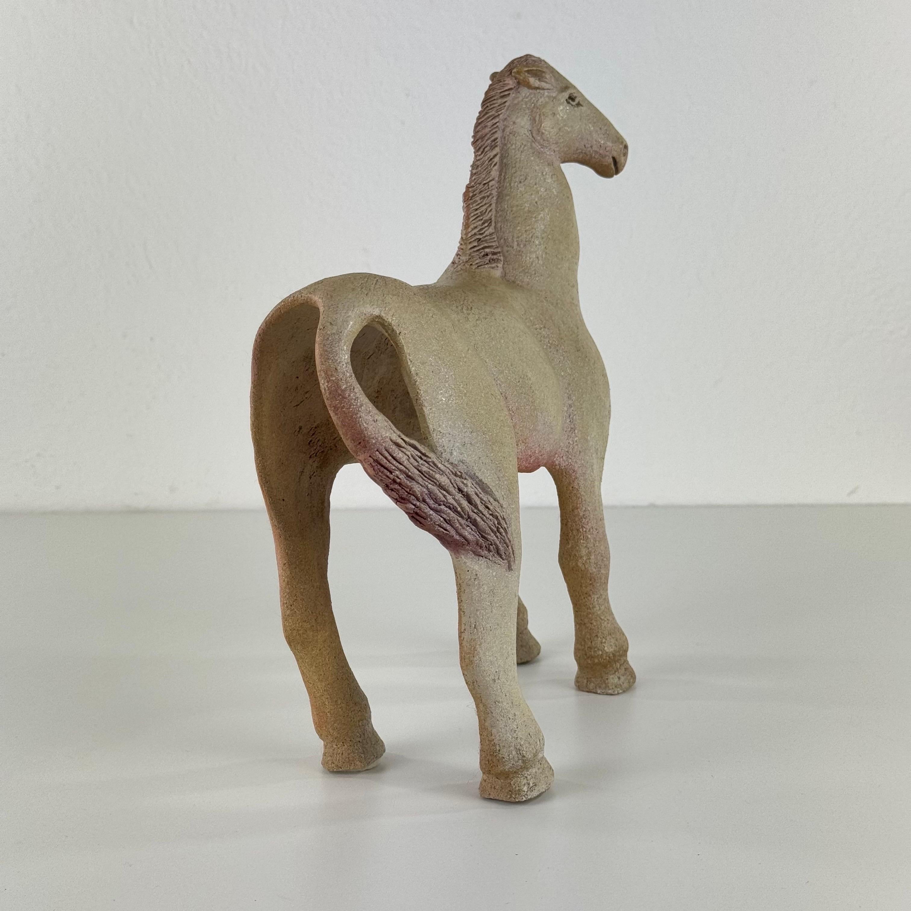 Keramische Pferdeskulptur von Víctor Ceprián Cortés, Spanien, 1980er Jahre (Handgefertigt) im Angebot