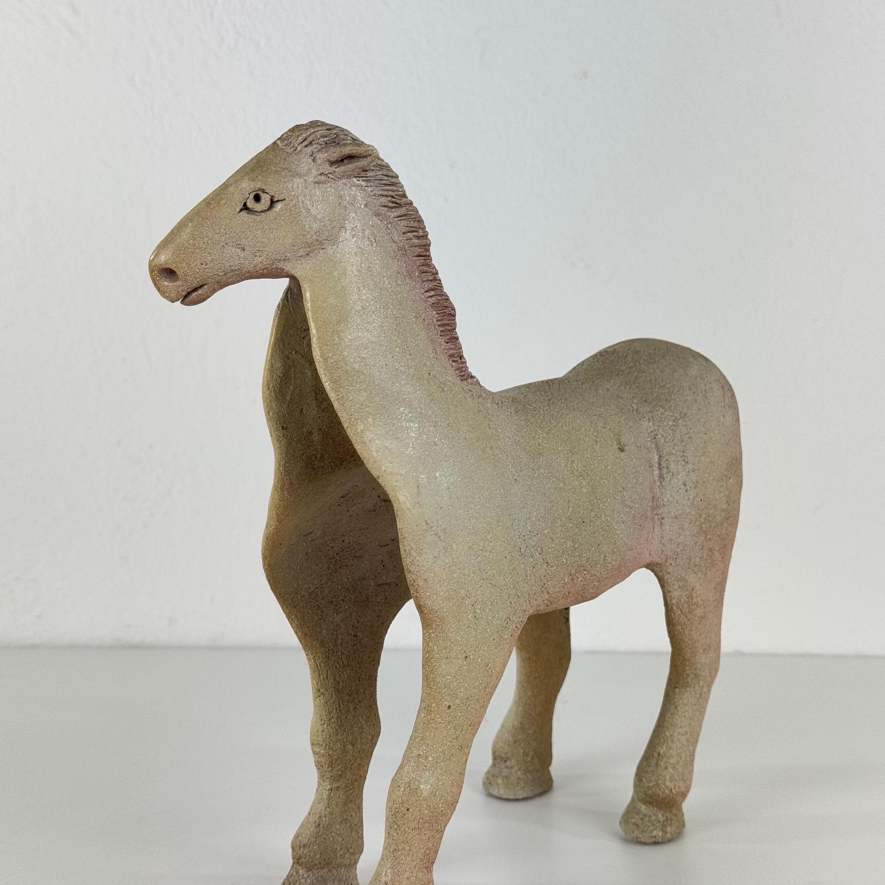 Keramische Pferdeskulptur von Víctor Ceprián Cortés, Spanien, 1980er Jahre (Ende des 20. Jahrhunderts) im Angebot