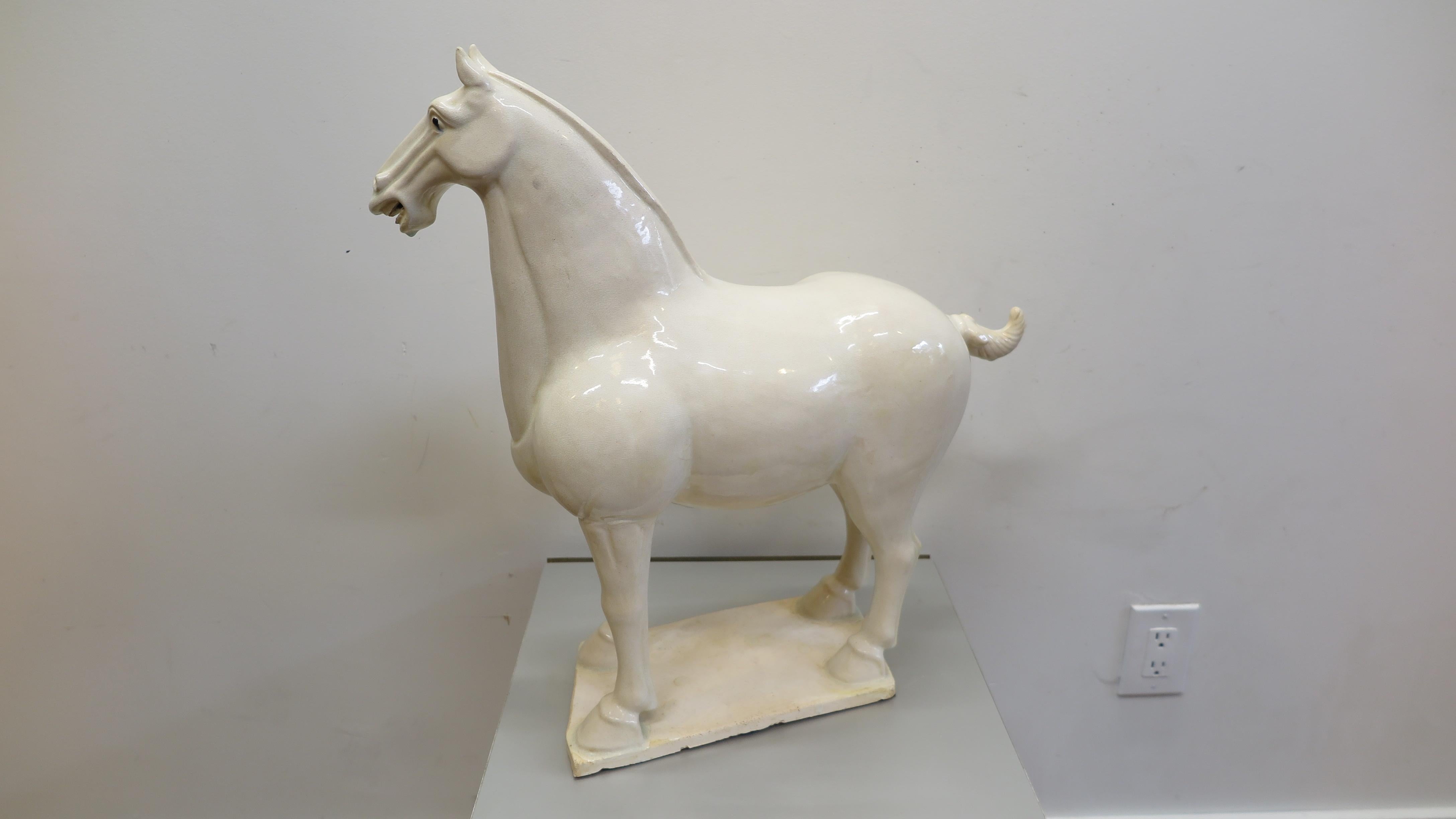 Ceramic Horse Sculpture In Good Condition In New York, NY