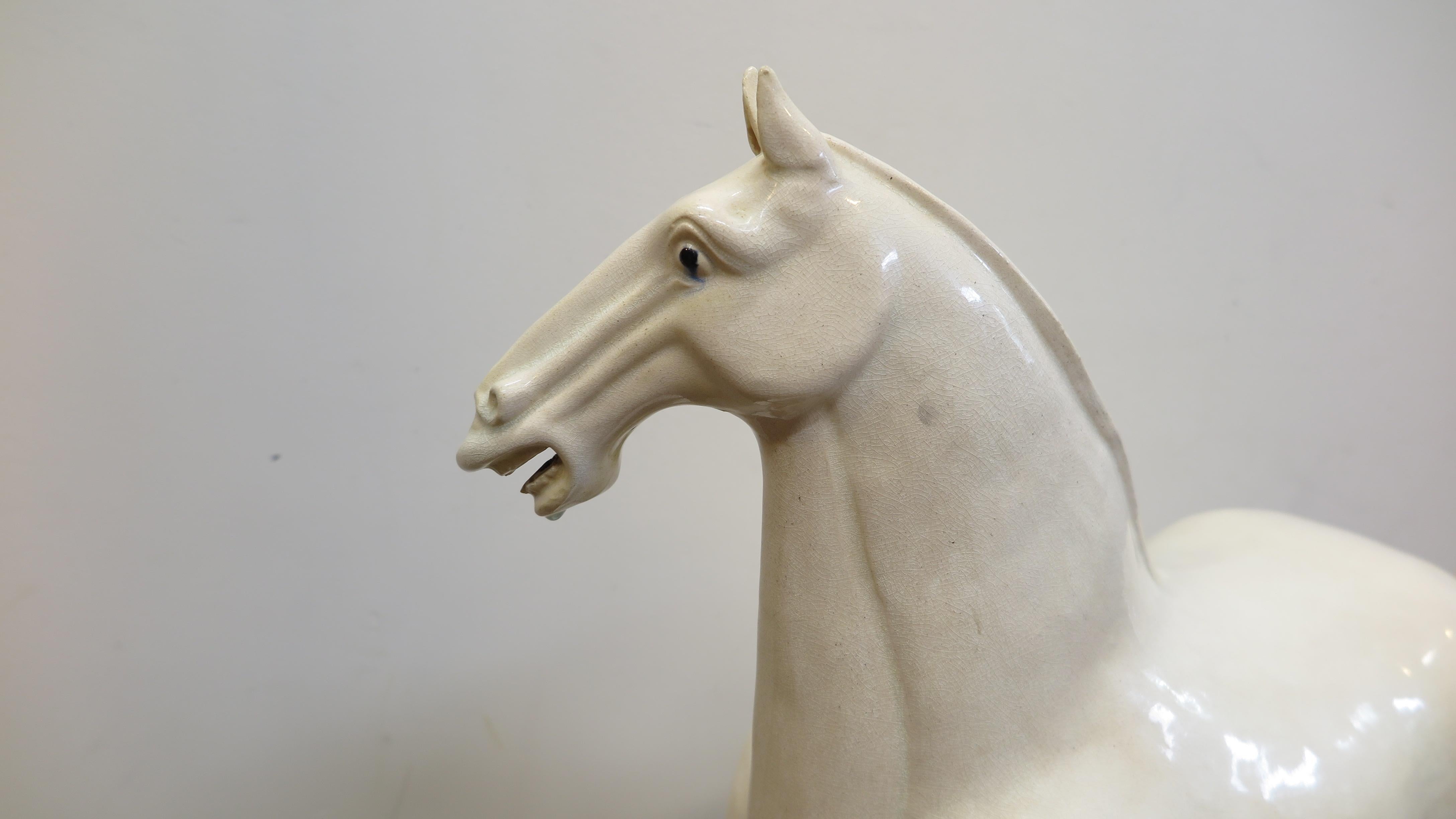 Late 20th Century Ceramic Horse Sculpture